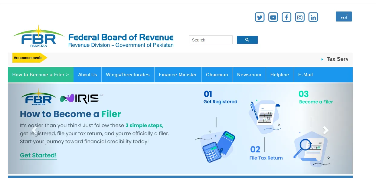 Register Yourself with FBR
